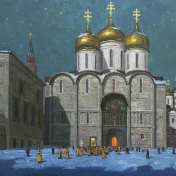 Pintura intitulada "Heavenly holiday" por Andrey Dareev, Obras de arte originais, Óleo