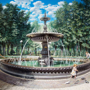"Fountain by archite…" başlıklı Tablo Andrey Goncharov tarafından, Orijinal sanat, Petrol