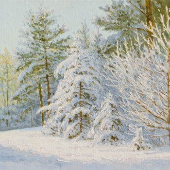 Painting titled "Winter's Tale" by Andrey Ivanov, Original Artwork, Oil