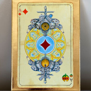 Painting titled "Ace of Diamonds" by Andrey Klenin, Original Artwork, Oil