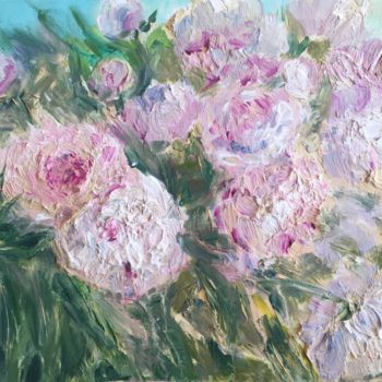 Pintura intitulada "Peony blossom" por Andrey Kryuk, Obras de arte originais, Acrílico