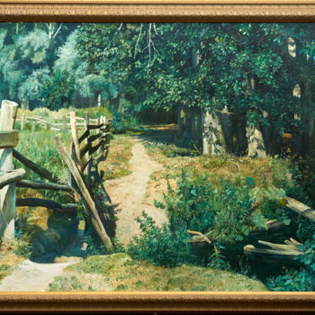 Peinture intitulée "Forest path" par Andrey Lipko, Œuvre d'art originale, Huile