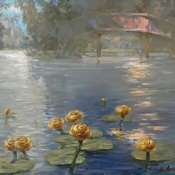 Painting titled "Poetry of the Manor…" by Andrey Lyssenko, Original Artwork, Oil Mounted on Wood Stretcher frame