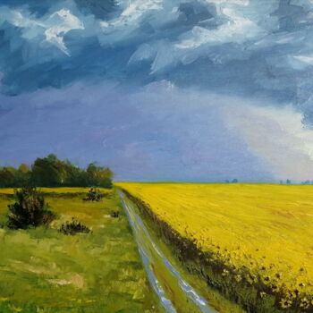 Peinture intitulée "After the rain" par Andrey Nesterov, Œuvre d'art originale, Huile