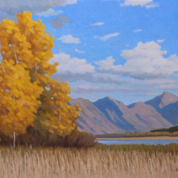 Painting titled "Fall #2" by Andrey Pingachev, Original Artwork, Oil Mounted on Cardboard