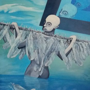 Pintura titulada ",, Хочу быть ангело…" por Andrey Trifonov, Obra de arte original, Acrílico