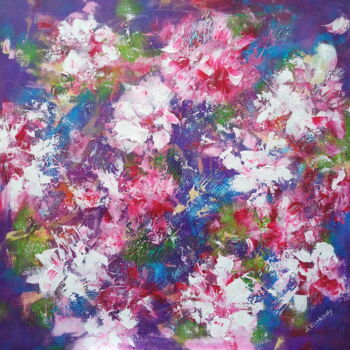 Картина под названием "Flowers on the Wind…" - Andrey Visokinsky, Подлинное произведение искусства, Акрил