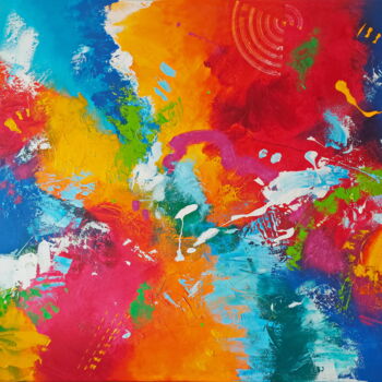 제목이 "Bright colors-3"인 미술작품 Andrey Visokinsky로, 원작, 아크릴 나무 들것 프레임에 장착됨