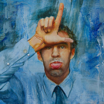 Картина под названием "Альтернативное мышл…" - Андрей Яковлев, Подлинное произведение искусства, Масло