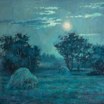 Peinture intitulée "Белая ночь на Север…" par Andrei Iakovlev, Œuvre d'art originale, Huile