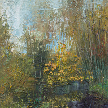 Painting titled "Настроение осени" by Andrei Iakovlev, Original Artwork, Oil
