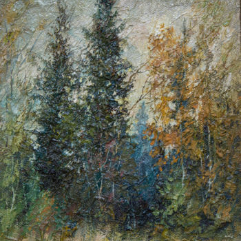Malerei mit dem Titel "Начало осени" von Andrei Iakovlev, Original-Kunstwerk, Öl