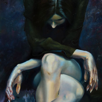 Картина под названием "Совсем плохие мысли" - Андрей Яковлев, Подлинное произведение искусства, Масло
