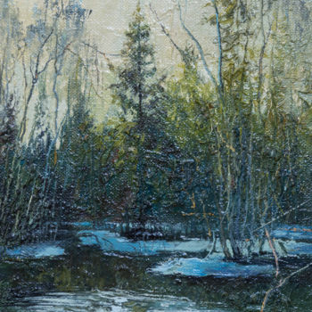 Peinture intitulée "Этюд. Весна" par Andrei Iakovlev, Œuvre d'art originale, Huile