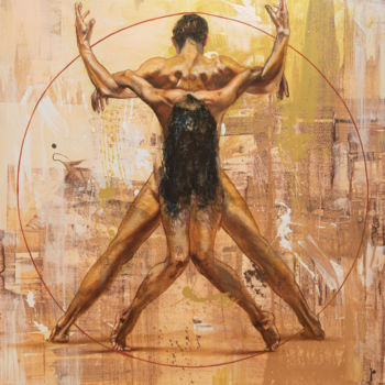 Картина под названием "Замкнутый круг" - Андрей Яковлев, Подлинное произведение искусства, Масло
