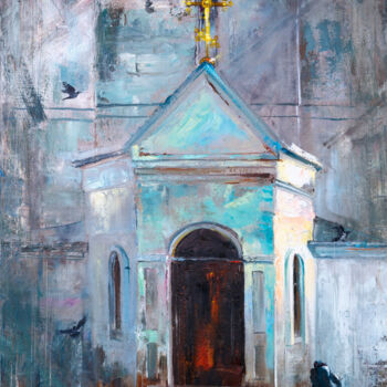 Картина под названием "Дорога к Богу" - Андрей Яковлев, Подлинное произведение искусства, Масло