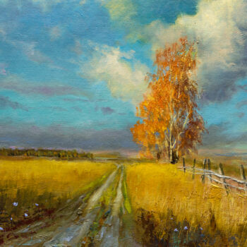 Картина под названием "Осень." - Андрей Яковлев, Подлинное произведение искусства, Масло