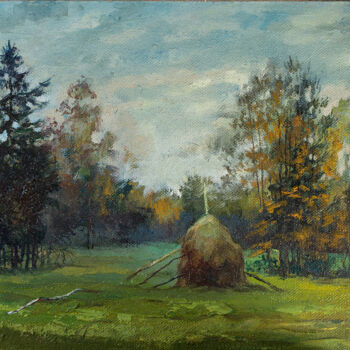 Картина под названием "Осенний день" - Андрей Яковлев, Подлинное произведение искусства, Масло