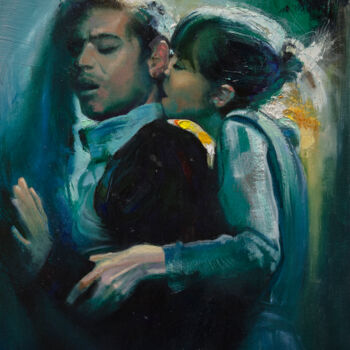 Картина под названием "Страсть" - Андрей Яковлев, Подлинное произведение искусства, Масло