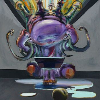 Malerei mit dem Titel "Artificial intellig…" von Andrey Zhokhov, Original-Kunstwerk, Öl