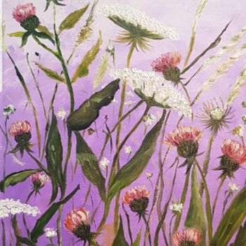Картина под названием "wildflowers" - Andrey Podvolotsky, Подлинное произведение искусства, Масло