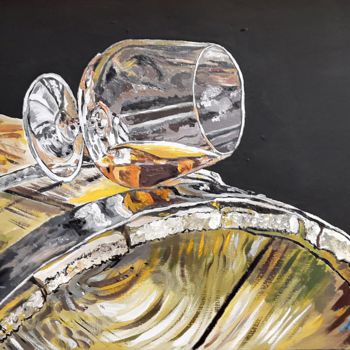 Картина под названием "Aged cognac" - Andrey Schukin, Подлинное произведение искусства, Акрил