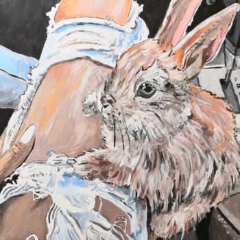 Malarstwo zatytułowany „Furry friend” autorstwa Andrey Schukin, Oryginalna praca, Akryl