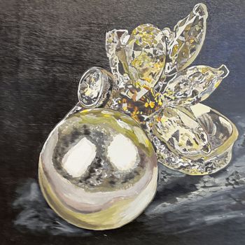 Картина под названием "Кольцо с жемчугом" - Andrey Schukin, Подлинное произведение искусства, Акрил