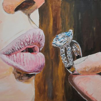 Картина под названием "Магия бриллианта" - Andrey Schukin, Подлинное произведение искусства, Акрил Установлен на Деревянная…