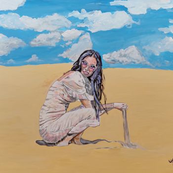 Картина под названием "Фея пустыни" - Andrey Schukin, Подлинное произведение искусства, Акрил Установлен на Деревянная рама…
