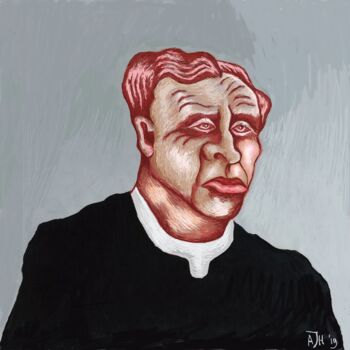 Digital Arts titled "Priest" by Andries De Jong, Original Artwork, Digital Painting