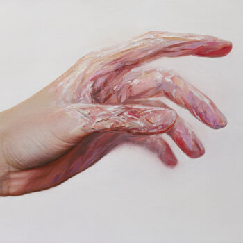 Картина под названием "Hand" - Andrii Bryzhak, Подлинное произведение искусства, Масло Установлен на Деревянная рама для нос…