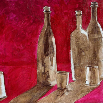 Pintura titulada "Bottlest (candle ho…" por Andrii Davydenko, Obra de arte original, Oleo Montado en Bastidor de camilla de…