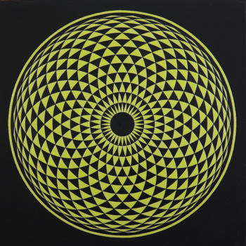 Painting titled "Geometric eye" by Andrii Katrych, Original Artwork, Acrylic
