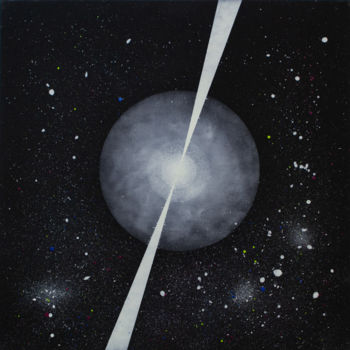 Peinture intitulée "Pulsar" par Andrii Katrych, Œuvre d'art originale, Acrylique
