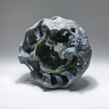 Sculpture titled "UAShell#1" by Andrii Kyrychenko, Original Artwork, Ceramics