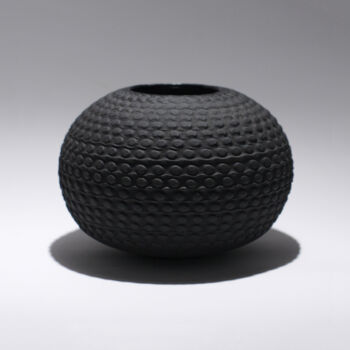 Rzeźba zatytułowany „Durio Black O” autorstwa Andrii Kyrychenko, Oryginalna praca, Ceramika