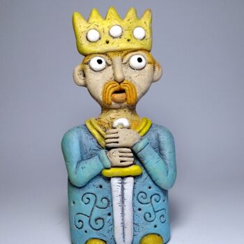 Escultura intitulada "The figurine is cer…" por Andrii Lastovskyi, Obras de arte originais, Cerâmica