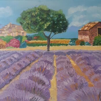 Malerei mit dem Titel "Lavender" von Andrii Stadnyk, Original-Kunstwerk, Öl