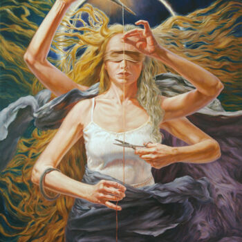 Картина под названием "Fate" - Andrii Zhukov, Подлинное произведение искусства, Масло