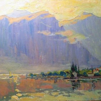 Painting titled "Morning in Monteneg…" by Andriy Chebotaru, Original Artwork, Oil