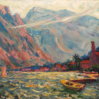 Pintura intitulada "Sunny day, Monteneg…" por Andriy Chebotaru, Obras de arte originais, Óleo