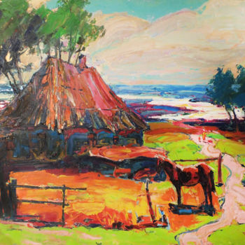 Schilderij getiteld "Ukraine" door Andriy Chebotaru, Origineel Kunstwerk, Olie