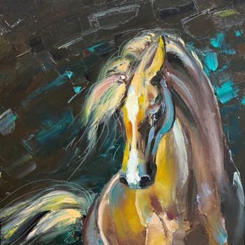 Peinture intitulée "Desert horse" par Andriy Izhak, Œuvre d'art originale, Acrylique Monté sur Châssis en bois