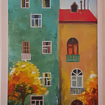 Painting titled "City of color (Part…" by Andriy Maslyanko, Original Artwork, Oil