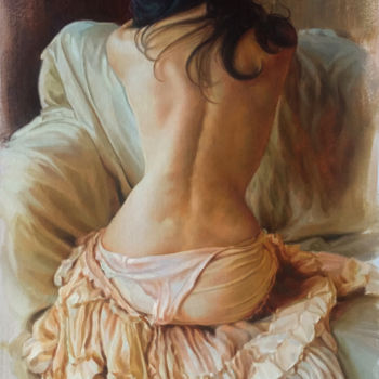 Pintura intitulada "Figure.Pink" por Andriy Markiv, Obras de arte originais, Óleo