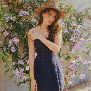 Painting titled "Jessica Clements" by Andriy Markiv, Original Artwork, Oil