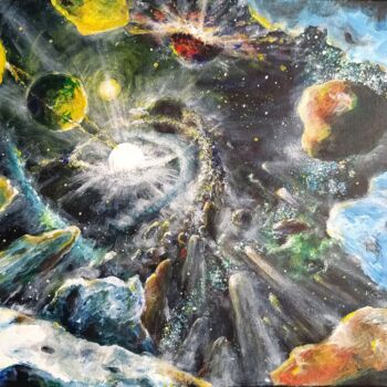 Painting titled "Space series #3 - C…" by Andrus Reedla, Original Artwork, Acrylic