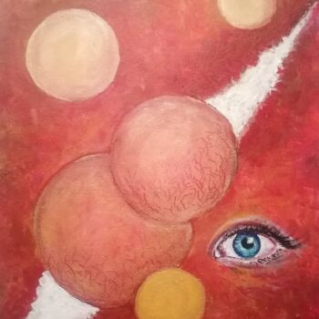 Картина под названием "Topic red, escape o…" - Andrus Reedla, Подлинное произведение искусства, Акрил