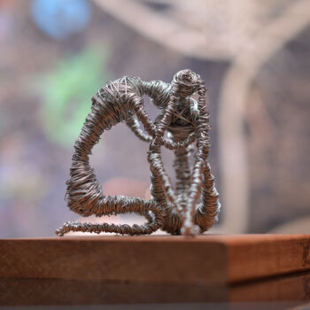 Sculpture titled "With you.." by Andruscara Ra, Original Artwork, Wire